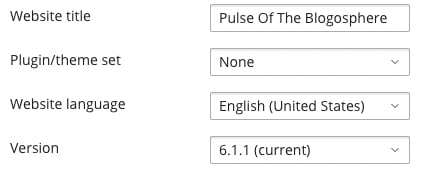 website title options
