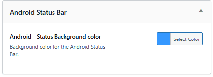 Screenshot of android status bar settings