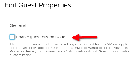disable guest customization
