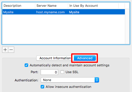 advanced server settings