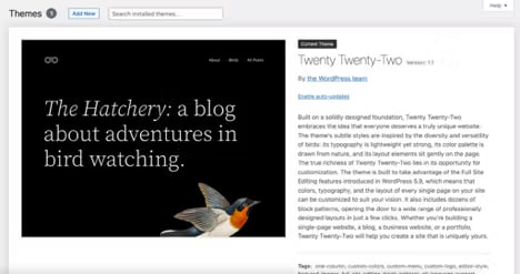 wordpress default theme