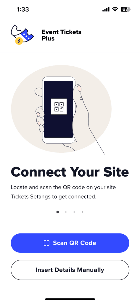Event Tickets Plus QR code check-in feature.