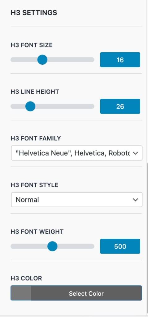 Content Heading Settings 3