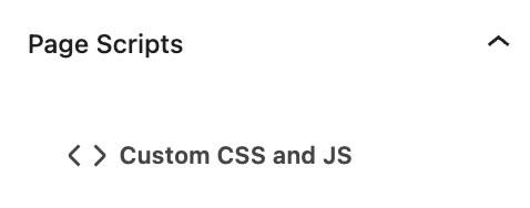 Page Scripts