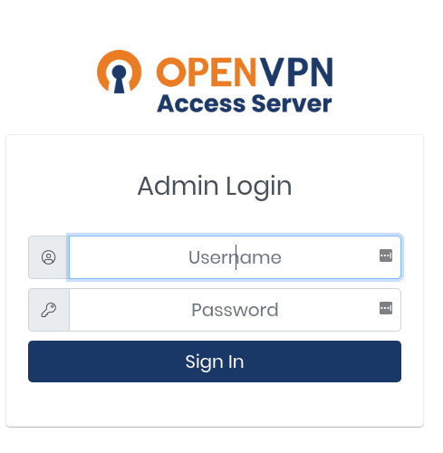 openvpn admin login