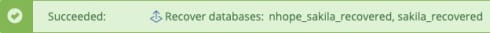 database recovery success message