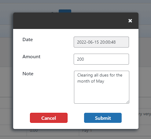 Edit Commission Log Modal