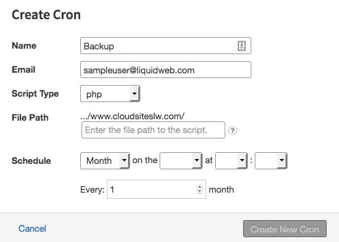 name and email entered