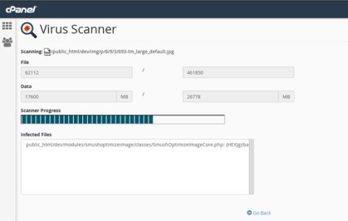 virus scanner running