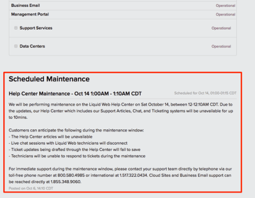 additional notice under status