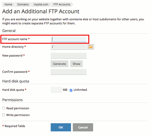 choosing an account name