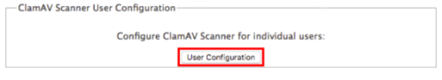 user configuration highlighted