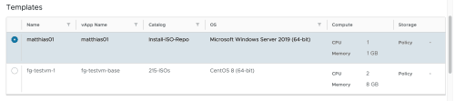 vm templates list example