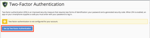 set up button highlighted