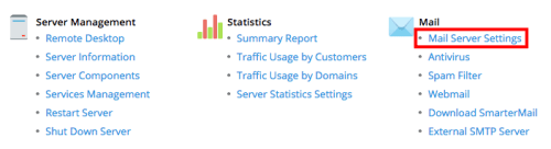 mail server settings