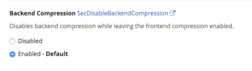 backend compression