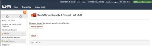 restart csf and lfd