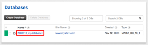 database highlighted