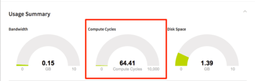 compute cycles in usage summary