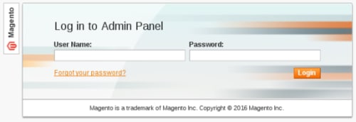 magento log in home