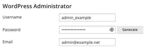 admin account creation