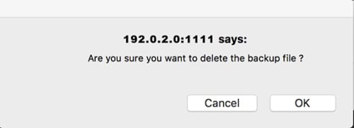 confirm delete popup