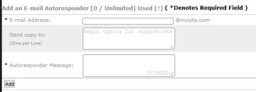 add autoresponders screen