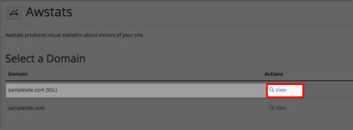 view button highlighted