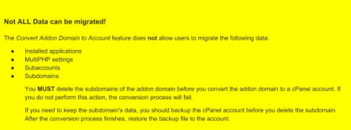 migration data warning