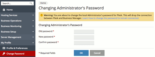 new password
