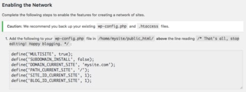 wp-config file information