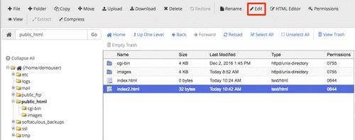 gif showing edit or html editor highlighted