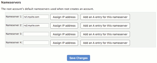 add an IP address for your nameservers