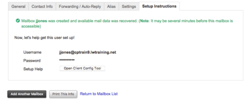 mailbox restored message