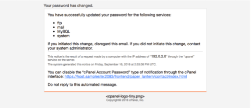 password change email