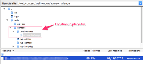 location to upload file through ftp manager