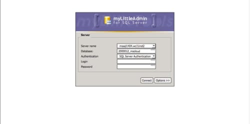 enter credentials