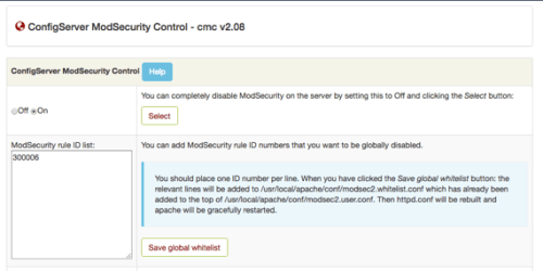 rule pasted in rule id list