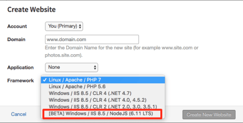 nodejs framework highlighted