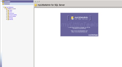 User Database link expanded