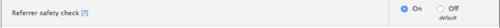 referrer safety check section