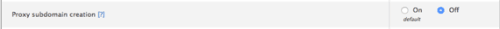 disable proxy subdomain creation