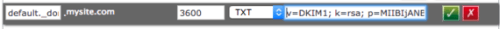 enter cpanel created record