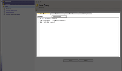 new query entry