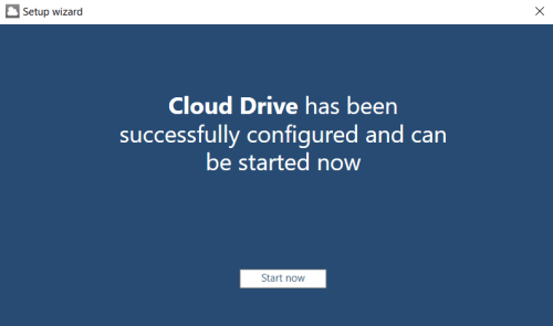 cloud drive configuration success image