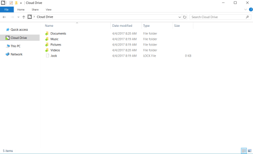 sample image of cloud drive client