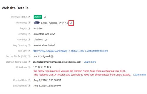 pencil icon highlighted