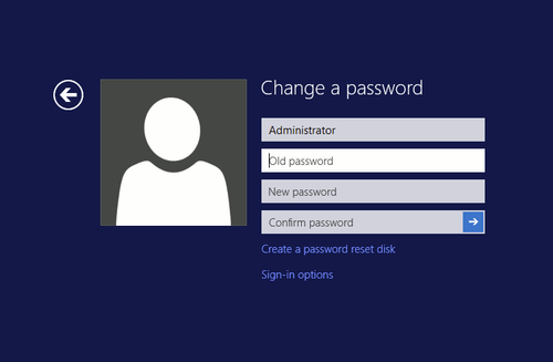 choosing and confirming a password