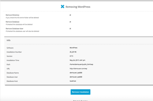 Removing script home