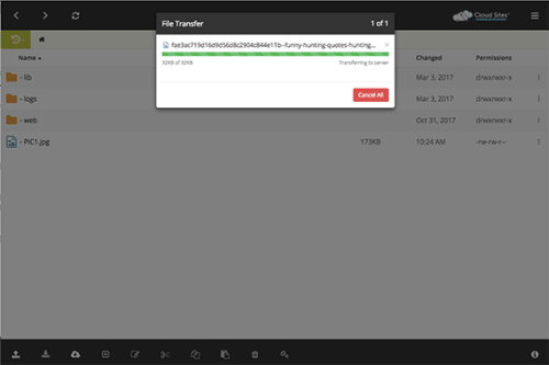 file upload working